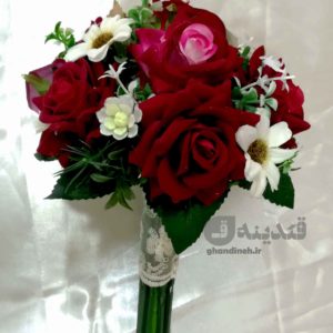 دسته گل عروس مدل رز قرمز